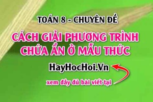 Cách giải phương trình chứa ẩn ở mẫu và bài tập vận dụng (cực hay) - Toán 8